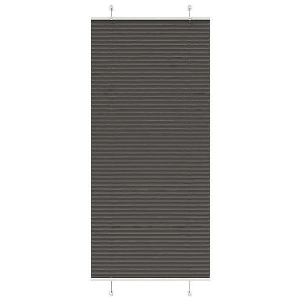 vidaXL Plissee Schwarz 85x200 cm Stoffbreite 84,4 cm Polyester 4015157 günstig online kaufen