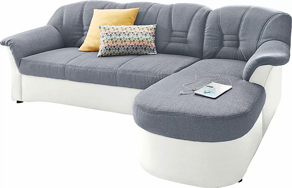 DOMO collection Ecksofa "Elva L-Form", wahlweise mit Bettfunktion und Feder günstig online kaufen