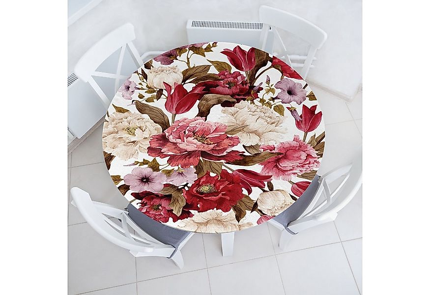Abakuhaus Tischdecke Rundum-elastische Stofftischdecke, Blumen Aquarellblum günstig online kaufen