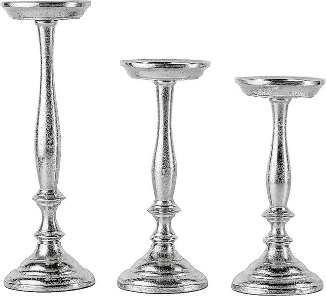 MichaelNoll Kerzenständer Kerzenständer 3er Set Silber günstig online kaufen