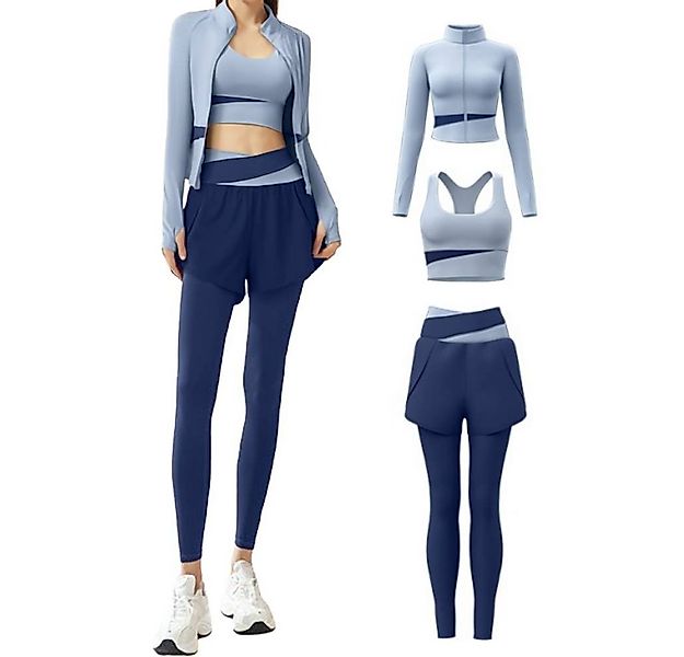 Blusmart Yogatop Damen Yoga Fitness Sportbekleidungsset (Fake-Zweiteiler mi günstig online kaufen