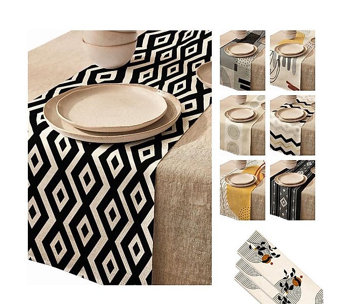 LIVINA HOME Tischläufer Premium Tischdecke abwaschbar, Tischband, moderne L günstig online kaufen
