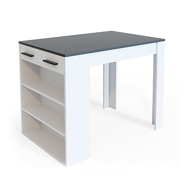Vicco Bartisch Repose, Anthrazit/Weiß/Weiß, 67 x 100 cm günstig online kaufen