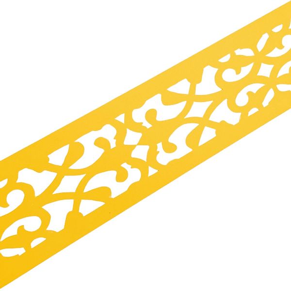 zaunzu Sichtschutz PREMIUM Dekor Orient Zaunstreifen Lasermuster Gelb 2,55m günstig online kaufen