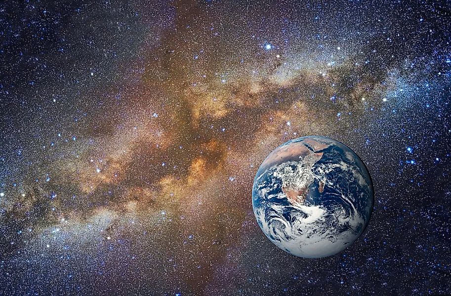 Papermoon Fototapete "Universum mit Erde" günstig online kaufen