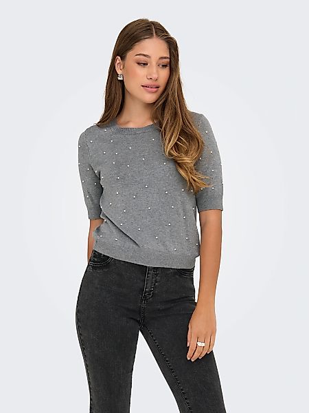 ONLY Kurzarmpullover "ONLVENICE LIFE SS PEARL O-NECK KNT" günstig online kaufen
