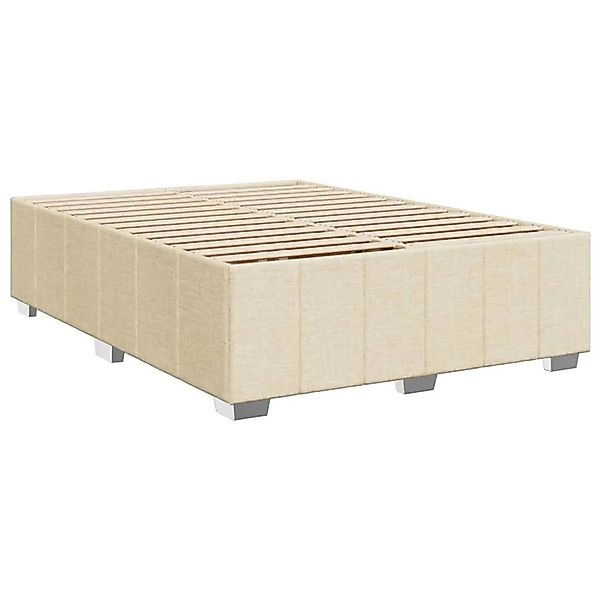 vidaXL Bettgestell Ohne Matratze Creme 140x200 cm Stoff 3284844 günstig online kaufen