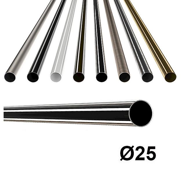 MDEKOR Gardinenstange Gardinenrohr aus Metall – Stahlrohr für Stangen Ø 16, günstig online kaufen