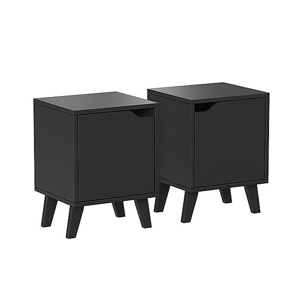 Vicco Nachtschrank Malu, Schwarz, 2er Set günstig online kaufen