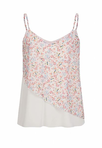 CLOUD 5IVE Muskelshirt "CLOUD 5IVE Chiffon Top 2-lagig V-Neck Blumen Print" günstig online kaufen