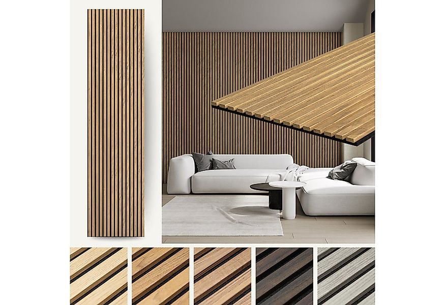 MTP Online-Shop GmbH Wandpaneel Eiche Goldbraun - 240x60cm, Schallabsorptio günstig online kaufen