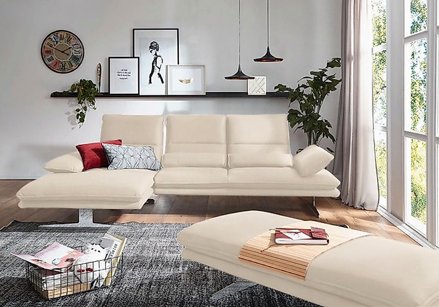 W.SCHILLIG Ecksofa »broadway, Designsofa mit tollem Sitzkomfort, L-Form«, S günstig online kaufen