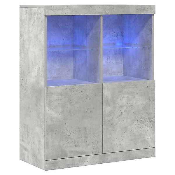 vidaXL Fächerschrank Sideboard Betongrau 81x37x100 cm günstig online kaufen