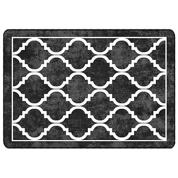 furnicato Teppich Waschbar Schwarz und Weiß günstig online kaufen
