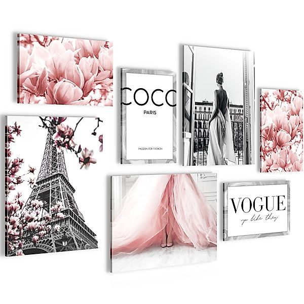 Novart Wandbild Wandbilder Fashion AUFHÄNGFERTIG Mädchen günstig online kaufen