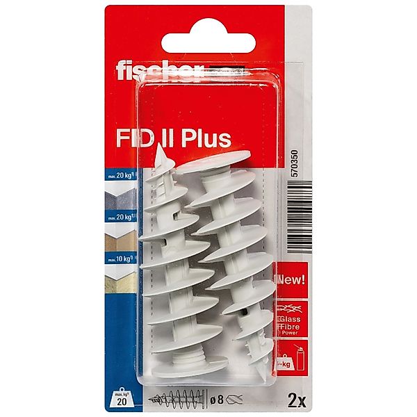 Fischer Dübel-Set Fischer 570350 FID II Plus Dämmstoffdübel 80 mm 2 St. günstig online kaufen