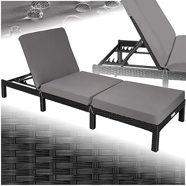 tectake Gartenliege Rattan Sonnenliege, 1 St., günstig online kaufen