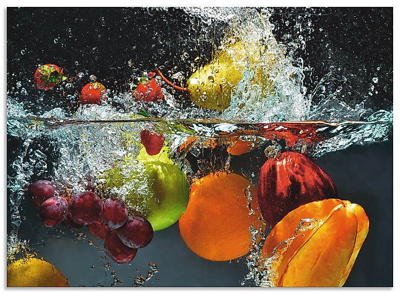 Artland Küchenrückwand »Spritzendes Obst auf dem Wasser«, (1 tlg.), Alu Spr günstig online kaufen