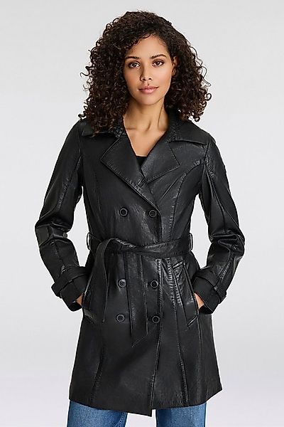 Mauritius Ledermantel GWTaresa (2-tlg., mit Bindegürtel) Leder-Trenchcoat m günstig online kaufen