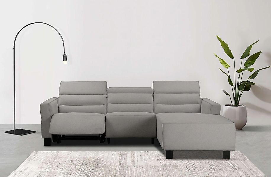 Places of Style Ecksofa "Carpari, L-Form, 263 cm, manuelle o. elektrische R günstig online kaufen