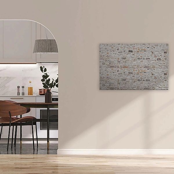 Bricoflor Naturstein Deko Wandbild In 90 X 60 Cm Leinwandbild In Steinoptik günstig online kaufen