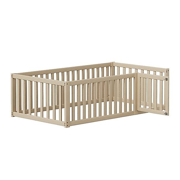 STILVORA Kinderbett 90x200 Babybett mit Matratze,Bettgestell mit Zaun und T günstig online kaufen