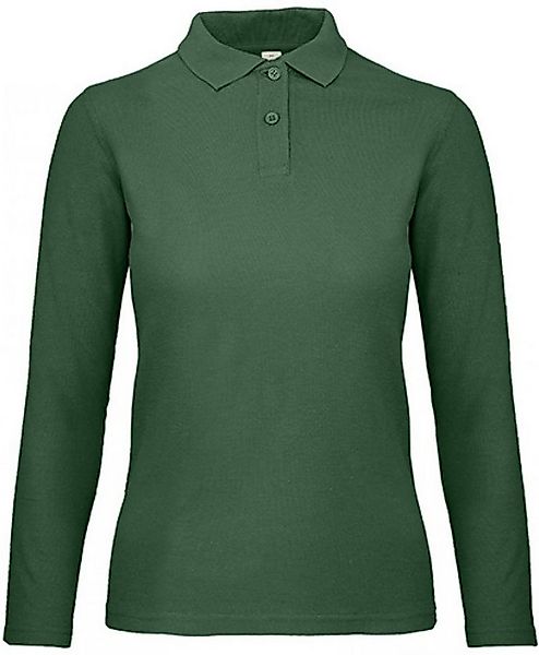 B&C Langarm-Poloshirt Damen Long Sleeve Polo ID.001 / 100 % Baumwollpiqué günstig online kaufen