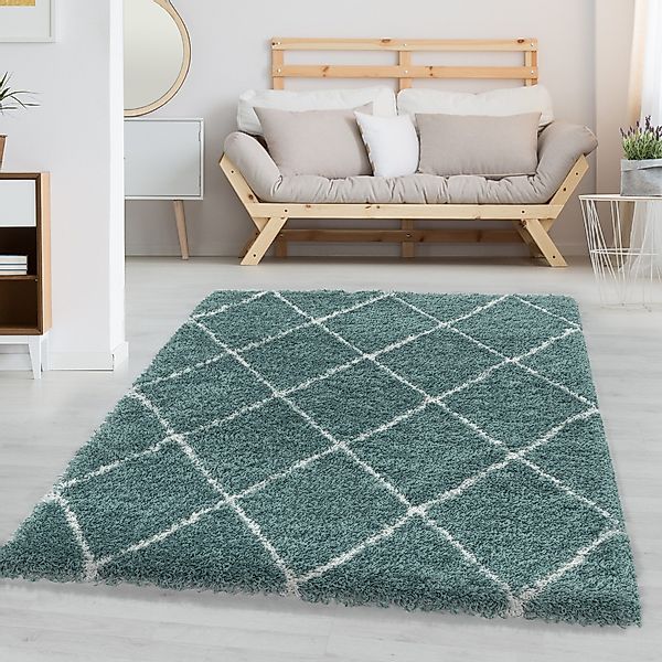 Carpettex Hochflor-Teppich Rauten Design, Läufer, Höhe: günstig online kaufen