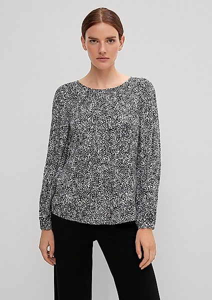 comma Langarmbluse Bluse Bluse mit Faltendetails günstig online kaufen