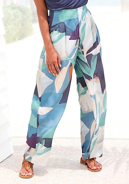 LASCANA Palazzohose mit Alloverdruck, sommerliche Stoffhose günstig online kaufen