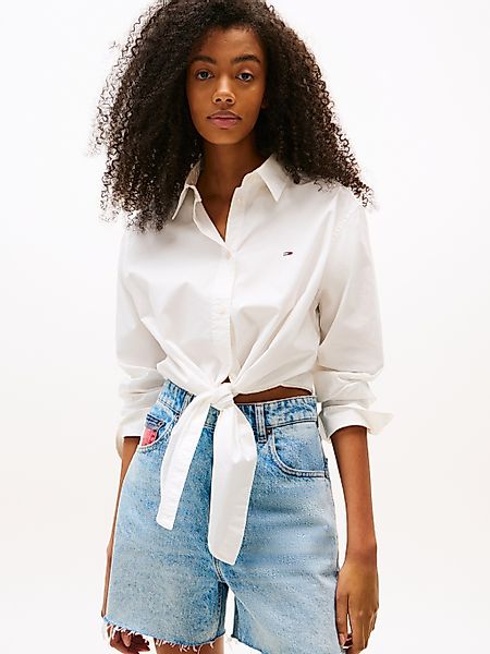 Tommy Jeans Langarmbluse "TJW LS TIE FRONT SHIRT" günstig online kaufen