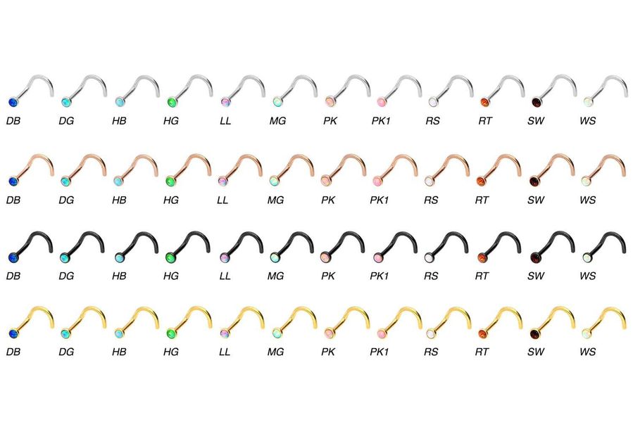 PIERCINGLINE Nasenpiercing Chirurgenstahl Nasenstecker Spirale DISC günstig online kaufen