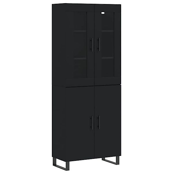 vidaXL Highboard Schwarz 69,5x34x180 cm Holzwerkstoff 3198234 günstig online kaufen