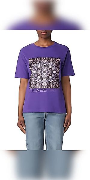 Cavalli Class Sweatshirt Cavalli Class Tshirt lila Damen günstig online kaufen