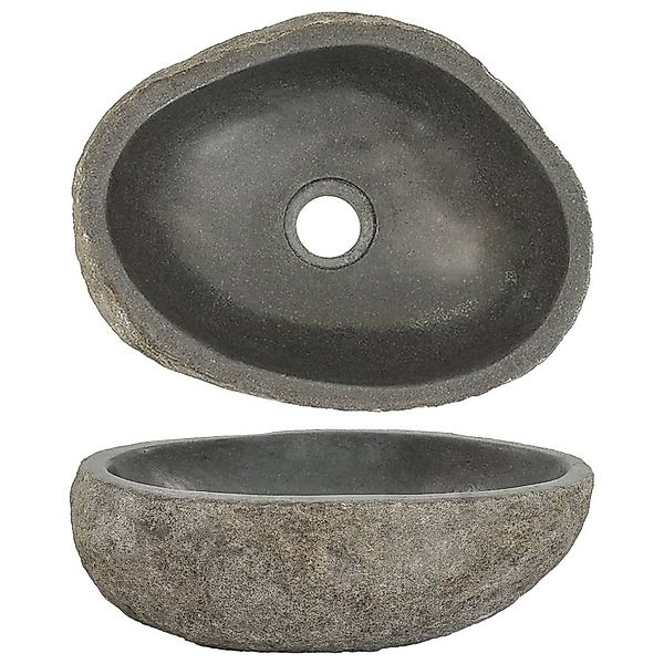 DOTMALL Waschbecken Waschbecken Flussstein Oval (29-38)x(24-31) günstig online kaufen