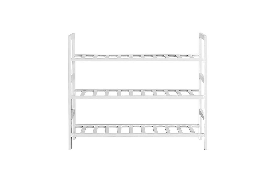 HTI-Living Schuhregal Schuhregal aus Bambus in Weiß 3 Ebenen, Stück 1-tlg., günstig online kaufen