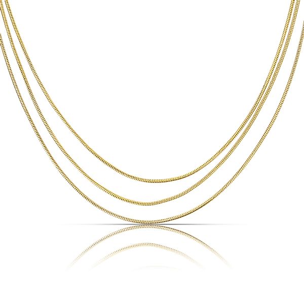 Made by Nami Schlangenkette Gold Mehrreihig günstig online kaufen