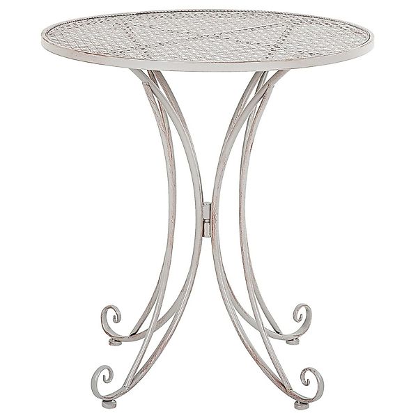 Beliani Runder Tisch CILENTO Hellgrau 71x71x75 günstig online kaufen