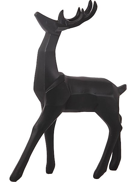 Trend Line Weihnachtsfigur Dekofigur Rentier Polyresin 26 x 18 cm schwarz günstig online kaufen