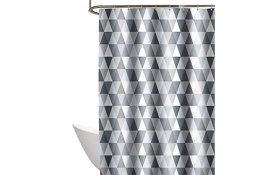 Refttenw Duschvorhang Wasserdicht Badevorhang mit Haken, Metall-Gewichte & günstig online kaufen