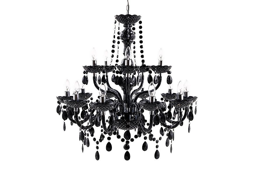 riess-ambiente Kronleuchter BLACK CRYSTAL XL 80cm schwarz, ohne Leuchtmitte günstig online kaufen