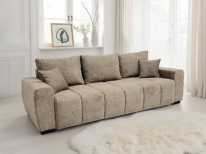 Home affaire Schlafsofa "Bello" mit Bettfunktion, Bettkasten, Frei im Raum günstig online kaufen