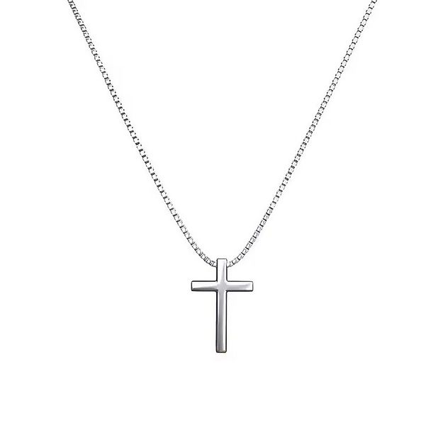 Runde Perlé Kette mit Anhänger minimalistisches Kreuz Anhänger, handgeferti günstig online kaufen