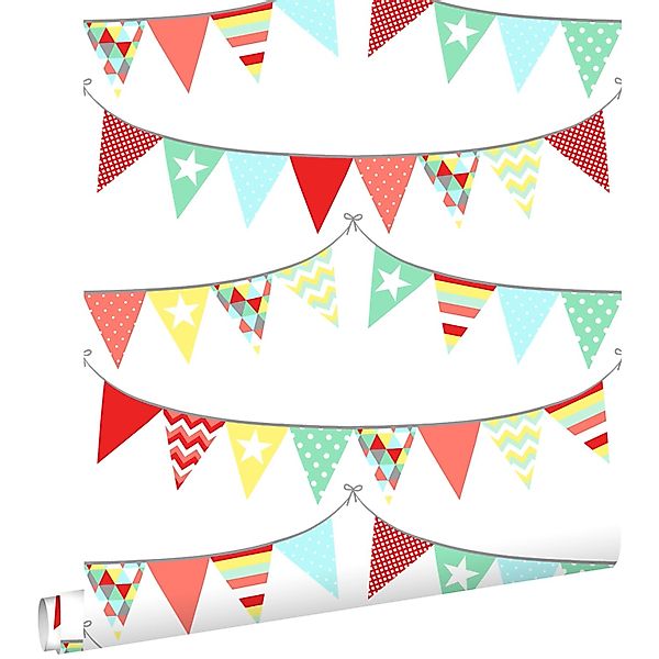 ESTAhome Tapete Girlande Multicolor 53 cm x 10,05 m 138717 günstig online kaufen