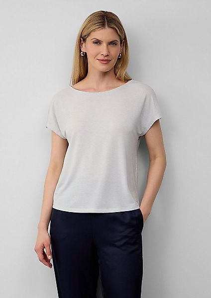 s.Oliver Kurzarmshirt T-Shirt T-Shirt im Relaxed Fit mit Glitzergarn und U- günstig online kaufen