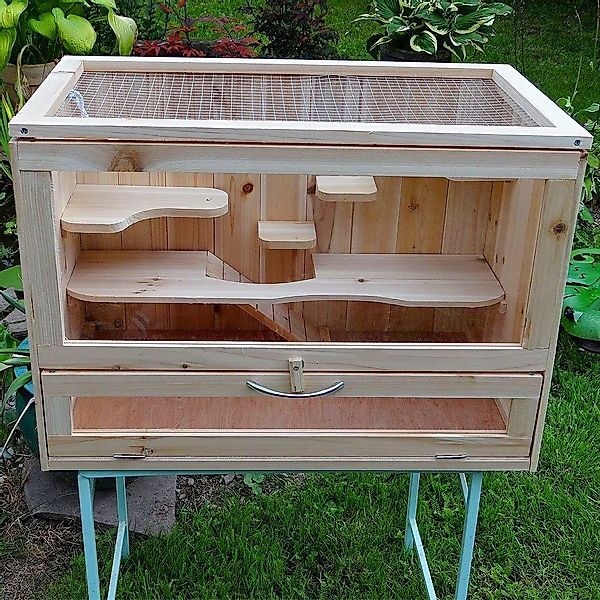 Melko Kleintierkäfig Kleintiergehege Kleintierkäfig Stall Holz günstig online kaufen