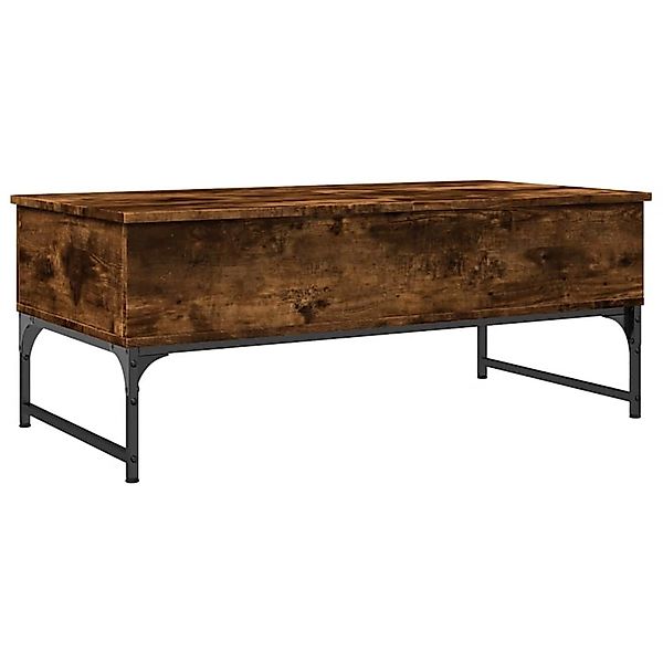 vidaXL Couchtisch Räuchereiche 100x50x40 cm Holzwerkstoff und Metall 845378 günstig online kaufen