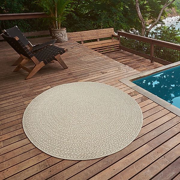 the carpet Teppich "Kansas" rund 1 mm Höhe moderner robuster In und Outdoor günstig online kaufen