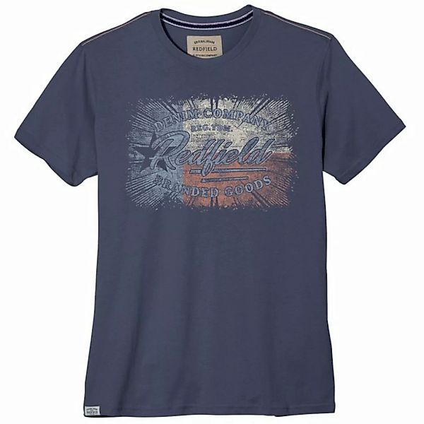 redfield Rundhalsshirt Große Größen Herren T-Shirt Denim Company denimblau günstig online kaufen