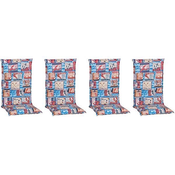 Beo Sitzauflage Hochlehner Togo 4er Set Maritim Hellblau günstig online kaufen